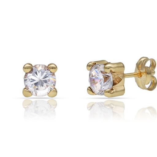 [P9A] PENDIENTES ORO 18KL CIRCONITAS - 5x5MM