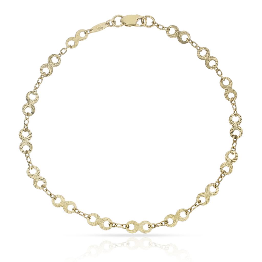 PULSERA ORO 18KL INFINITOS TALLADOS - 4MM