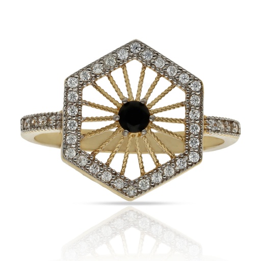 SORTIJA ORO 18KL ZAFIRO FINO + CIRCONITAS