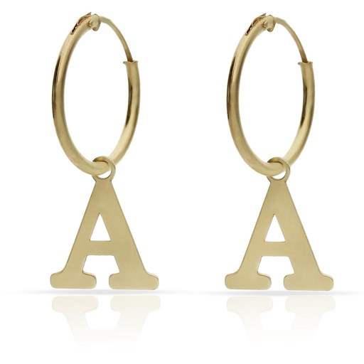 [P1535] AROS ORO 18KL LETRA