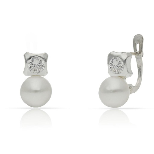 [AG1665] PENDIENTES PLATA 925MM PERLAS