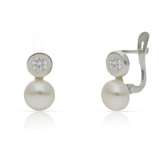 [AG1666] PENDIENTES PLATA 925MM PERLAS