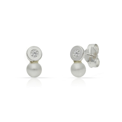 [AG1668] PENDIENTES PLATA 925MM PERLAS