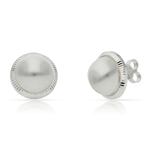 [AG1677] PENDIENTES PLATA 925MM PERLAS - 12.50MM