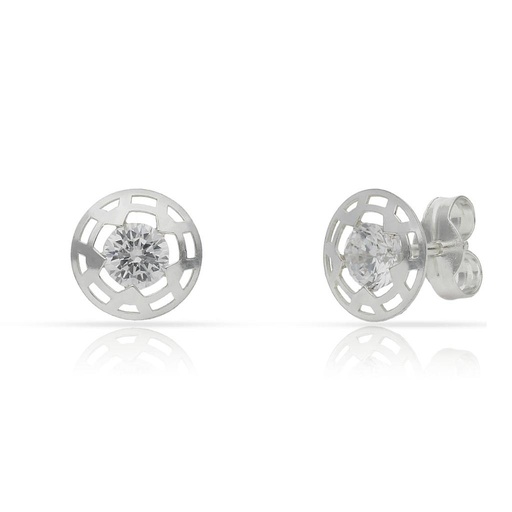 [AG1703] PENDIENTES PLATA 925MM CIRCONITAS - 8MM