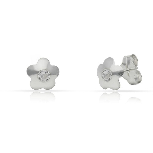 [AG1704] PENDIENTES PLATA 925MM FLOR CIRCONITAS - 6.50MM