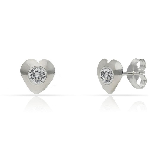 [AG1705] PENDIENTES PLATA 925MM CORAZONES CIRCONITAS - 7X7MM