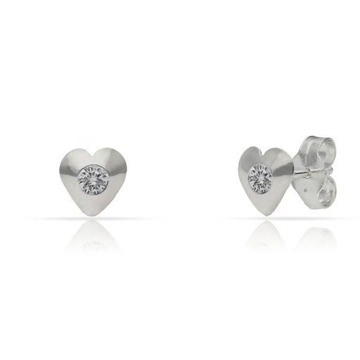 [AG1706] PENDIENTES PLATA 925MM CORAZONES CIRCONITAS - 6X6MM