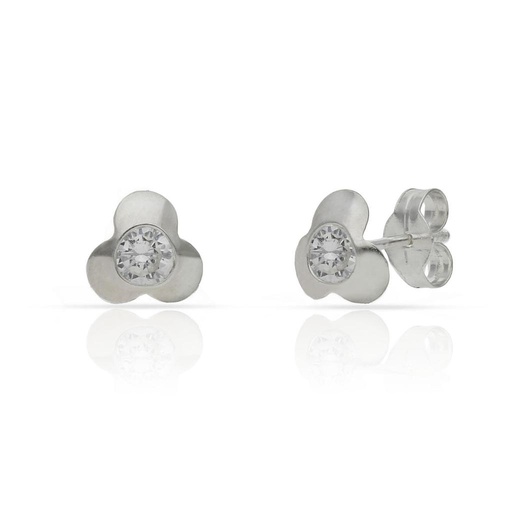 [AG1711] PENDIENTES PLATA 925MM FLOR CIRCONITAS - 6.50MM