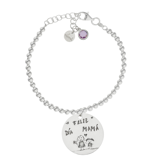 [AG3224] PULSERA BOLAS DIBUJASUEÑOS PLATA 925MM