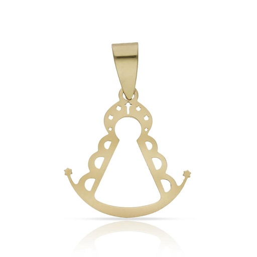 [G318] COLGANTE ORO 18KL VIRGEN DEL ROCIO - 14x15MM