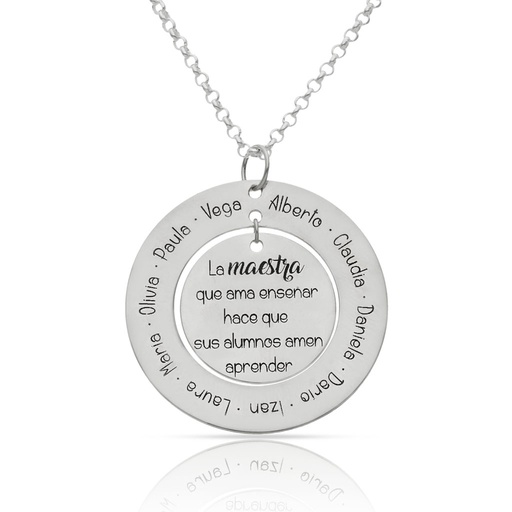 [AG2113] GARGANTILLA PLATA 925MM MAESTRA FRASE - 30MM