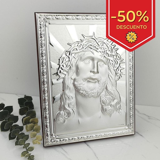 [8008M] CUADRO CRISTO BILAMINADO - 20X26CM