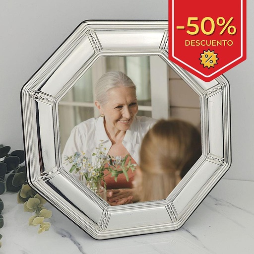 [236D] MARCO OCTOGONAL EN PLATA 9X9