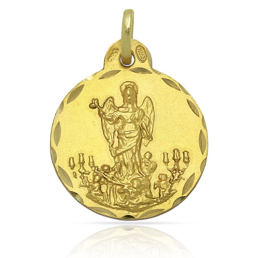 MEDALLA ORO 18KL SAN RAFAEL - 19MM