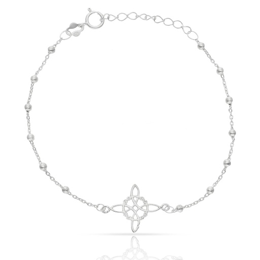 [AG336] PULSERA PLATA 925MM NUDO DE BRUJA