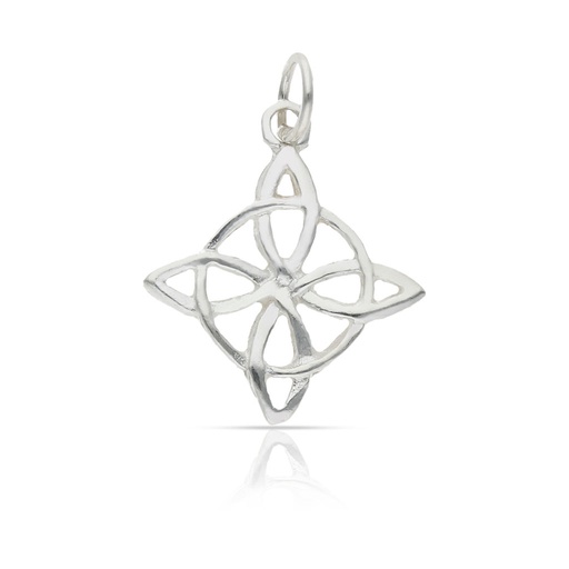 [AG689] COLGANTE PLATA 925MM NUDO DE BRUJA - 17MM