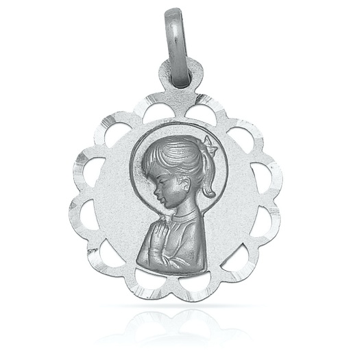 [AG4078] MEDALLA PLATA 925MM VIRGEN NIÑA - 17MM