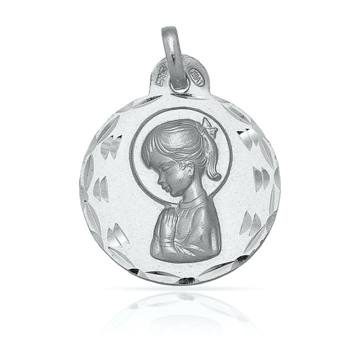 [AG4077] MEDALLA PLATA 925MM VIRGEN NIÑA - 17MM