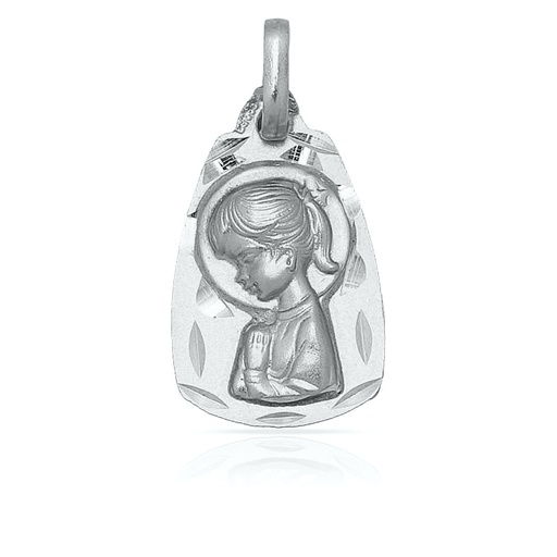 [AG4076] MEDALLA PLATA 925MM VIRGEN NIÑA - 11x18MM