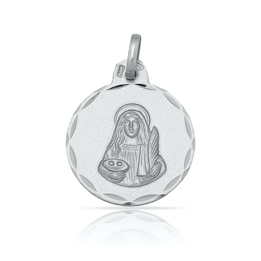 [AG4058] MEDALLA PLATA 925MM SANTA LUCIA - 18MM
