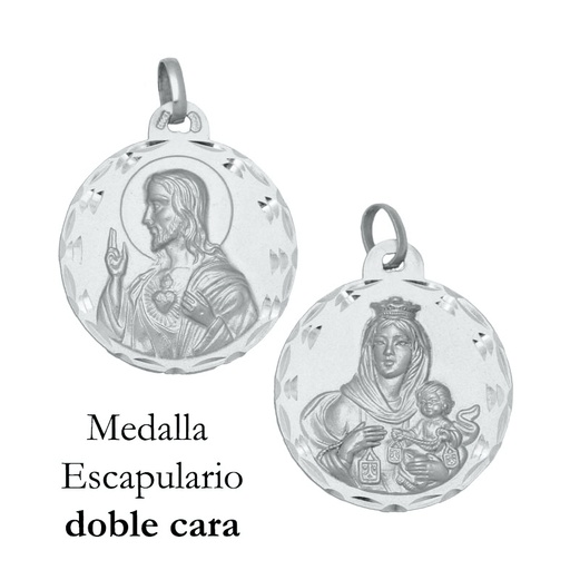 [AG4047] MEDALLA PLATA 925MM ESCAPULARIO - 19MM