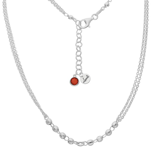 [AG2200J] GARGANTILLA MI HISTORIA PLATA 925MM - ROJO