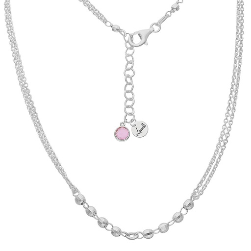 [AG2200R] GARGANTILLA MI HISTORIA PLATA 925MM - ROSA