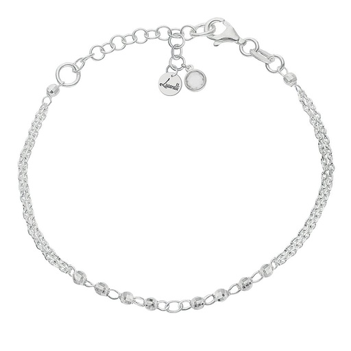 [AG3400C] PULSERA MI HISTORIA PLATA 925MM FORZADA + BOLAS - CIRCONITA