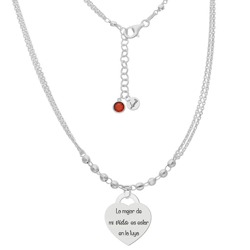 [AG2125] GARGANTILLA MI HISTORIA PLATA 925MM - LO MEJOR DE MI VIDA