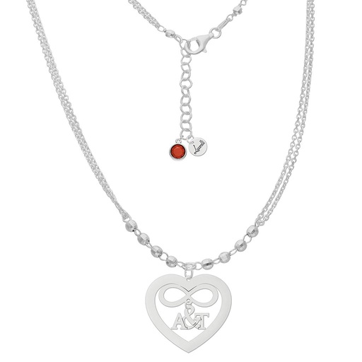 [AG2121] GARGANTILLA PLATA 925MM -  CORAZON + INFINITO + INICIALES