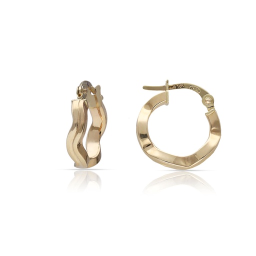 [A517] AROS ORO 18KL ONDAS - 10MM