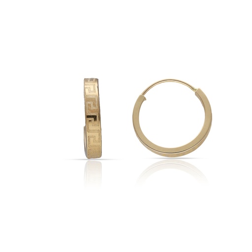 [A514] AROS ORO 18KL GRECA - 12MM