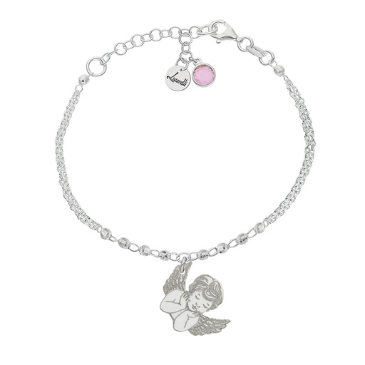 [AG3238] PULSERA MI HISTORIA PLATA 925MM FORZADA + BOLAS - ANGEL