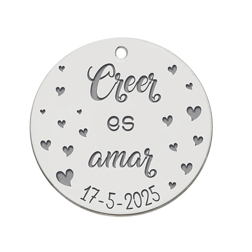 [AG3157] MI HISTORIA - ABALORIO PLATA 925MM CREER ES AMAR