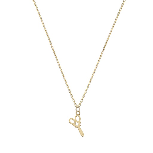 [G303] GARGANTILLA ORO 18KL TIJERAS