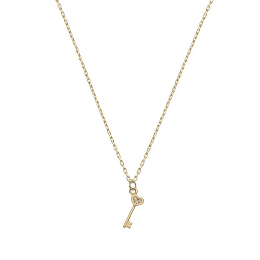 [G209] GARGANTILLA ORO 18KL LLAVE CORAZON