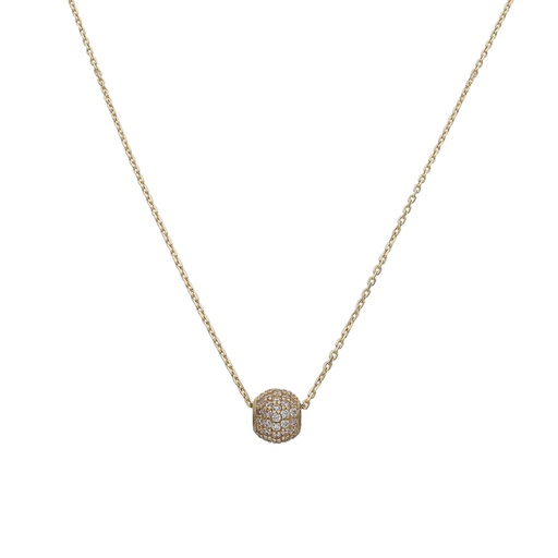 [G200] GARGANTILLA ORO 18KL BOLA CIRCONITAS