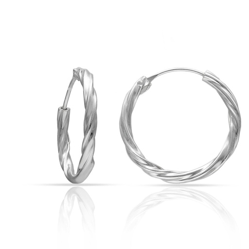 [AG1020] AROS PLATA 925MM TRENZADOS - 17MM