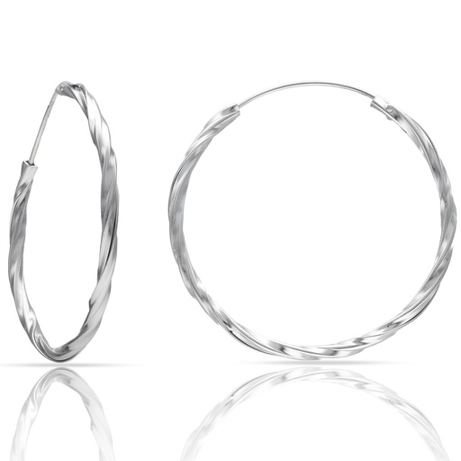 [AG1018] AROS PLATA 925MM TRENZADOS - 30MM