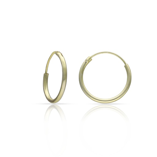 [AG1035] AROS PLATA CHAPADA EN ORO - 12MM