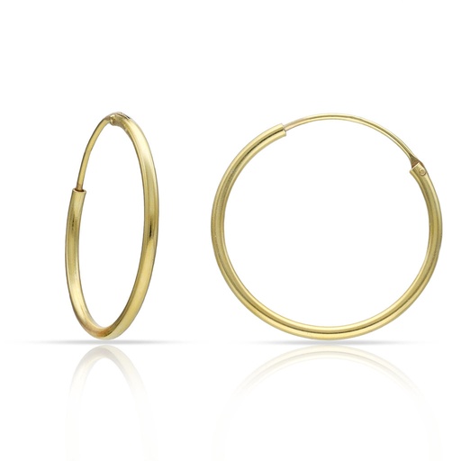 [AG1033] AROS PLATA CHAPADA EN ORO - 18MM