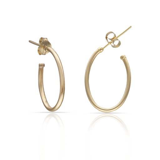 [A344] AROS ORO 18KL OVAL - 12x16MM