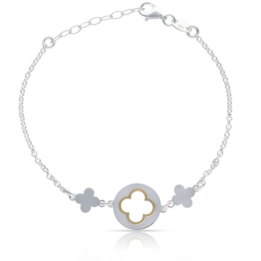 [AG9027] PULSERA PLATA 925MM 3 TREBOLES