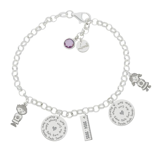 [AG3242] PULSERA MI HISTORIA PLATA 925MM CURSO ESCOLAR
