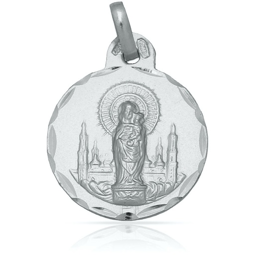 [AG4038] MEDALLA PLATA 925MM V. DEL PILAR - 19MM