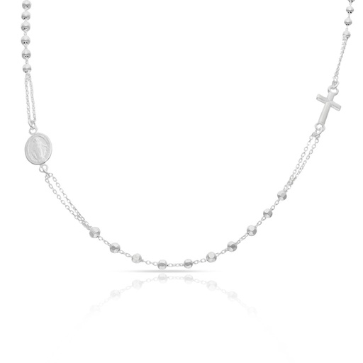 [AG8006] GARGANTILLA PLATA 925MM ROSARIO