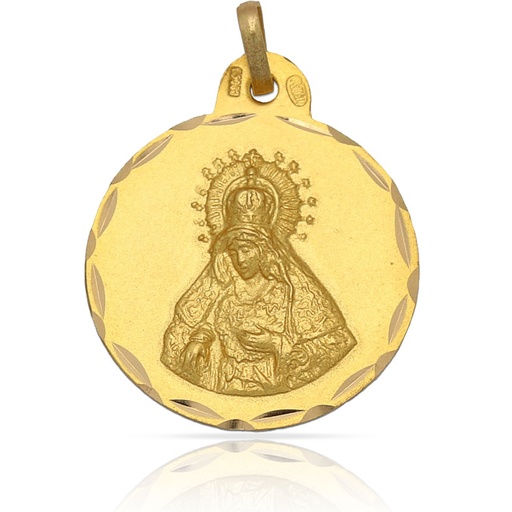 [AG4089] MEDALLA PLATA CHAPADA EN ORO V. DE LA MACARENA - 19MM