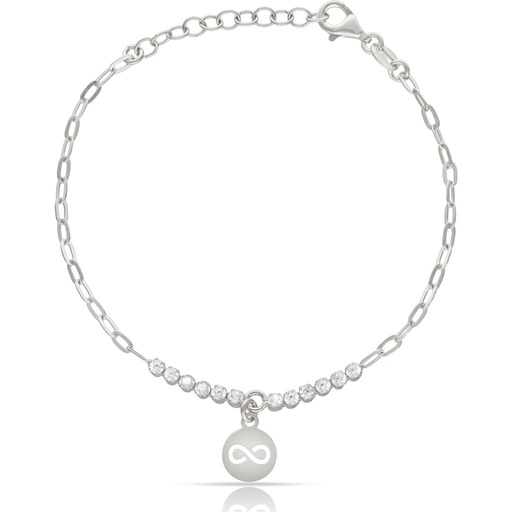 [AG9053] PULSERA PLATA 925MM INFINITO + CIRCONITAS