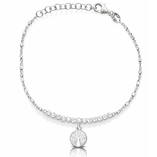 [AG9051] PULSERA PLATA 925MM ARBOL DE LA VIDA + CIRCONITAS